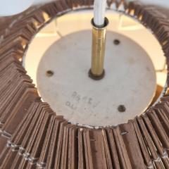 Paavo Tynell Paavo Tynell Adjustable Ceiling Lamp model A1998 in Brass White Rattan 1950s - 4601439