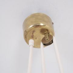 Paavo Tynell Paavo Tynell Adjustable Ceiling Lamp model A1998 in Brass White Rattan 1950s - 4601441