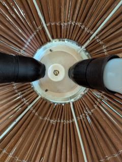 Paavo Tynell Paavo Tynell Adjustable Ceiling Lamp model A1998 in Brass White Rattan 1950s - 4602368