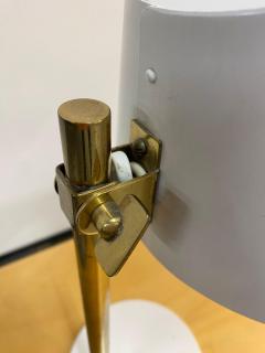 Paavo Tynell Paavo Tynell Adjustable Table Lamp Model 9227 in White and Brass Idman 1950s - 4087458