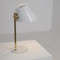 Paavo Tynell Paavo Tynell Adjustable Table Lamp Model 9227 in White and Brass Idman 1950s - 4600160