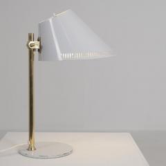 Paavo Tynell Paavo Tynell Adjustable Table Lamp Model 9227 in White and Brass Idman 1950s - 4600161