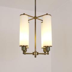 Paavo Tynell Paavo Tynell Art Deco Pendant Model 1304 Brass Opaline Glass Taito 1930s - 4588123