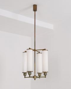 Paavo Tynell Paavo Tynell Art Deco Pendant Model 1304 Brass Opaline Glass Taito 1930s - 4588125