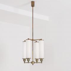 Paavo Tynell Paavo Tynell Art Deco Pendant Model 1304 Brass Opaline Glass Taito 1930s - 4588126