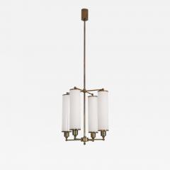 Paavo Tynell Paavo Tynell Art Deco Pendant Model 1304 Brass Opaline Glass Taito 1930s - 4588985