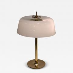 Paavo Tynell Paavo Tynell Ballerina Table Lamp Model 9211 in Brass White Glass Taito 1950s - 4054279