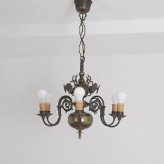 Paavo Tynell Paavo Tynell Baroque Style Pendant Model 1864 in Cast Brass Taito 1950s - 4600264