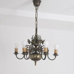 Paavo Tynell Paavo Tynell Baroque Style Pendant Model 1864 in Cast Brass Taito 1950s - 4600265