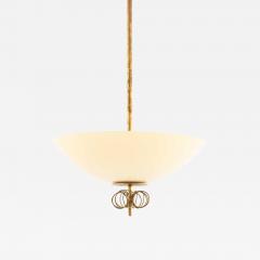 Paavo Tynell Paavo Tynell Brass Glass Ceiling Lamp by Taito Oy 1950s - 4632921
