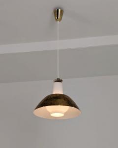Paavo Tynell Paavo Tynell Brass Opal Glass Ceiling Pendant Model K2 20 Idman 1950s - 4761746