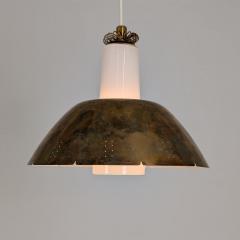 Paavo Tynell Paavo Tynell Brass Opal Glass Ceiling Pendant Model K2 20 Idman 1950s - 4761747