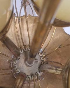 Paavo Tynell Paavo Tynell Bridal Bouquet Chandelier Model 9029 4 Brass Glass Taito 1950s - 4123011