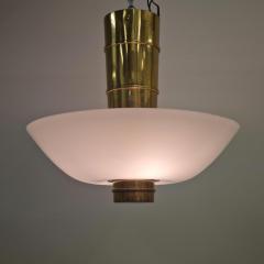 Paavo Tynell Paavo Tynell Canon Shell Ceiling Lamp Model 9053 in Brass and Glass Idman 1950s - 4125446