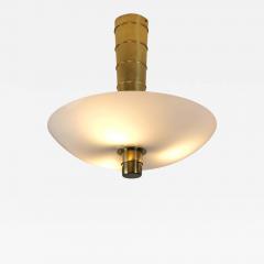 Paavo Tynell Paavo Tynell Ceiling Lamp Cannon Shell 9053 in Brass and Glass Idman 1950s - 4290686
