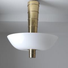 Paavo Tynell Paavo Tynell Ceiling Lamp Cannon Shell 9053 in Brass and Glass Idman 1950s - 4601426