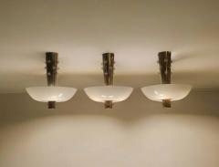 Paavo Tynell Paavo Tynell Ceiling Lamp Cannon Shell Model 9040 Brass Flowers Idman 1950s - 3962665