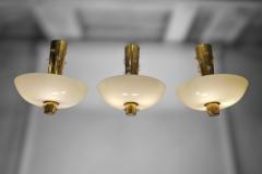 Paavo Tynell Paavo Tynell Ceiling Lamp Cannon Shell Model 9040 Brass Flowers Idman 1950s - 3962666
