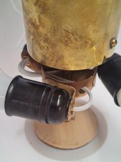 Paavo Tynell Paavo Tynell Ceiling Lamp Cannon Shell Model 9040 Brass Flowers Idman 1950s - 3962670