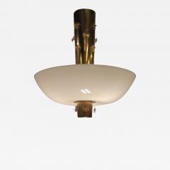 Paavo Tynell Paavo Tynell Ceiling Lamp Cannon Shell Model 9040 Brass Flowers Idman 1950s - 3980767
