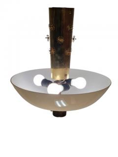 Paavo Tynell Paavo Tynell Ceiling Lamp Cannon Shell Model 9040 Brass Opaline 1950s Idman - 3962692