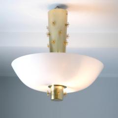 Paavo Tynell Paavo Tynell Ceiling Lamp Cannon Shell Model 9040 Brass Opaline Idman 1950s - 4525077