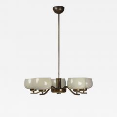 Paavo Tynell Paavo Tynell Chandelier for Taito Brass Blown Glass Mid Century Modern 1940s - 1973526