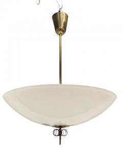 Paavo Tynell Paavo Tynell Chandelier in Brass Glass Model no 1088 Idman 1950s - 3932662