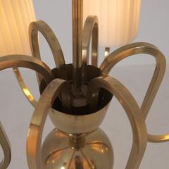 Paavo Tynell Paavo Tynell Commissioned Chandelier in Brass Fabric Taito 1940s - 4621707