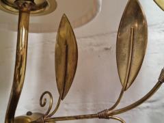 Paavo Tynell Paavo Tynell Crystal Wall Lights Model 9473 Brass Fabric and Glass Taito 1950s - 4125494