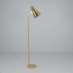 Paavo Tynell Paavo Tynell Floor Lamp Model K10 9 9628 in Full Brass Rattan Taito 1950s - 4248970