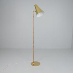 Paavo Tynell Paavo Tynell Floor Lamp Model K10 9 9628 in Full Brass Rattan Taito 1950s - 4248971