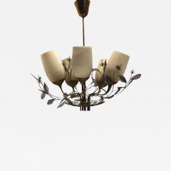 Paavo Tynell Paavo Tynell Flower Bouquet Chandelier 9029 5 in Brass and Glass Taito 1950s - 4111077
