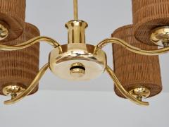 Paavo Tynell Paavo Tynell Four Arm Brass Chandelier Model 1444 Taito OY Finland 1930s - 4018565