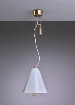 Paavo Tynell Paavo Tynell Height Adjustable Counterweight Chandelier In White Finland 1950s - 938299