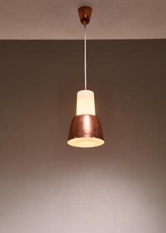 Paavo Tynell Paavo Tynell Idman Pendant with Copper Shade Finland 1950s - 793323