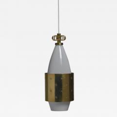 Paavo Tynell Paavo Tynell K2 12 Opaline Glass and Brass Pendant for Idman Finland - 207665