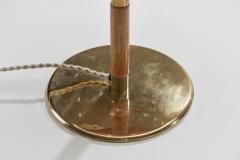Paavo Tynell Paavo Tynell Model 9206 Brass and Wood Table Lamp for Taito Finland ca 1940s - 4105392