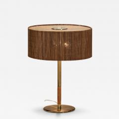 Paavo Tynell Paavo Tynell Model 9206 Brass and Wood Table Lamp for Taito Finland ca 1940s - 4109944