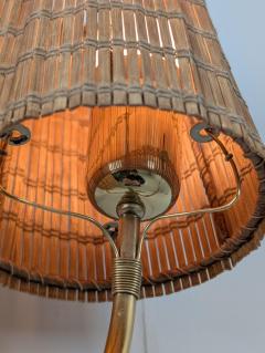 Paavo Tynell Paavo Tynell Organic Wall Lamps Model 9424 in Brass and Rattan Taito 1940s - 4482602