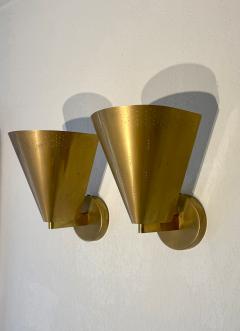 Paavo Tynell Paavo Tynell Pair of Model K8 11 Brass Wall Lamps for Taito 1950s - 4697118