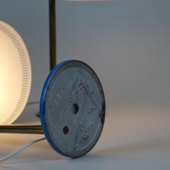 Paavo Tynell Paavo Tynell Pair of Table Lamps Model 9227 in Brass Blue Idman 1950s - 4165304