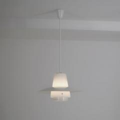 Paavo Tynell Paavo Tynell Pendant Model A1 10 in Full White Metal Opaline Glass Idman 1950s - 4810915