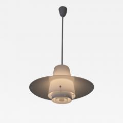 Paavo Tynell Paavo Tynell Pendant Model A1 10 in Full White Metal Opaline Glass Idman 1950s - 4812056