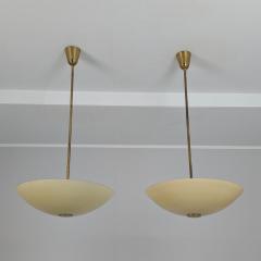 Paavo Tynell Paavo Tynell Pendant in Brass Glass Model no 1017 Taito 1950s - 4449206