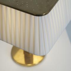 Paavo Tynell Paavo Tynell Perforated Brass Fabric wooden Table Lamp 5066 Taito 1950s - 4561515