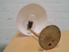 Paavo Tynell Paavo Tynell Perforated Helmet Kyp r Table Lamp Model 9209 Brass Rattan 1950s - 4125510