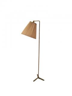Paavo Tynell Paavo Tynell Propeller Floor Lamp Model 9631 in Brass and Rattan Taito 1950s - 4138140