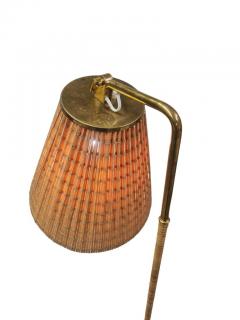 Paavo Tynell Paavo Tynell Propeller Floor Lamp Model 9631 in Brass and Rattan Taito 1950s - 4138144