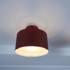 Paavo Tynell Paavo Tynell Round Starry Sky Flush Mount 9069 Burgundy Red Idman 1950s - 4722275